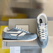 TOM FORD 26S SNEAKERS IN MUTED BLUE SUEDE