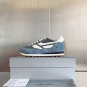 TOM FORD 26S SNEAKERS IN MUTED BLUE SUEDE