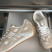 BOTTEGA VENETA 26S SNEAKERS IN BEIGE TPU MATERIAL AND SUEDE