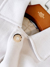 HERMES 25S BELTED CASHMERE PEACOAT 268