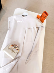 HERMES 25S REVERSIBLE SLEEVELESS COAT 258