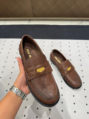 PENNY LOAFERS WITH GOLD COIN IN ALOEWOOD CALFSKIN