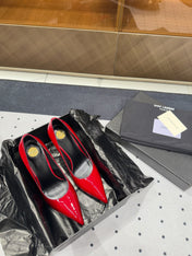 NORMA PUMPS IN RED GLOSSY SHEEPSKIN