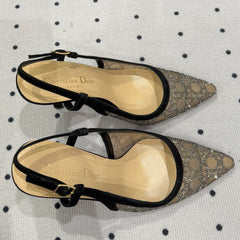 HIGH HEELS SLINGBACK IN BLACK LAMB SUEDE 10 CM