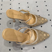 HIGH HEELS MULE IN CAMEL BEIGE LAMB SUEDE 10 CM