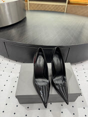 AVENUE 105MM PUMP IN BLACK PATENT CALFSKIN