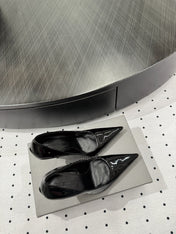 AVENUE 105MM PUMP IN BLACK PATENT CALFSKIN