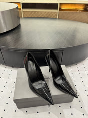 AVENUE 105MM PUMP IN BLACK PATENT CALFSKIN