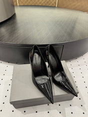 AVENUE 105MM PUMP IN BLACK PATENT CALFSKIN