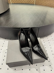 AVENUE 105MM PUMP IN BLACK PATENT CALFSKIN