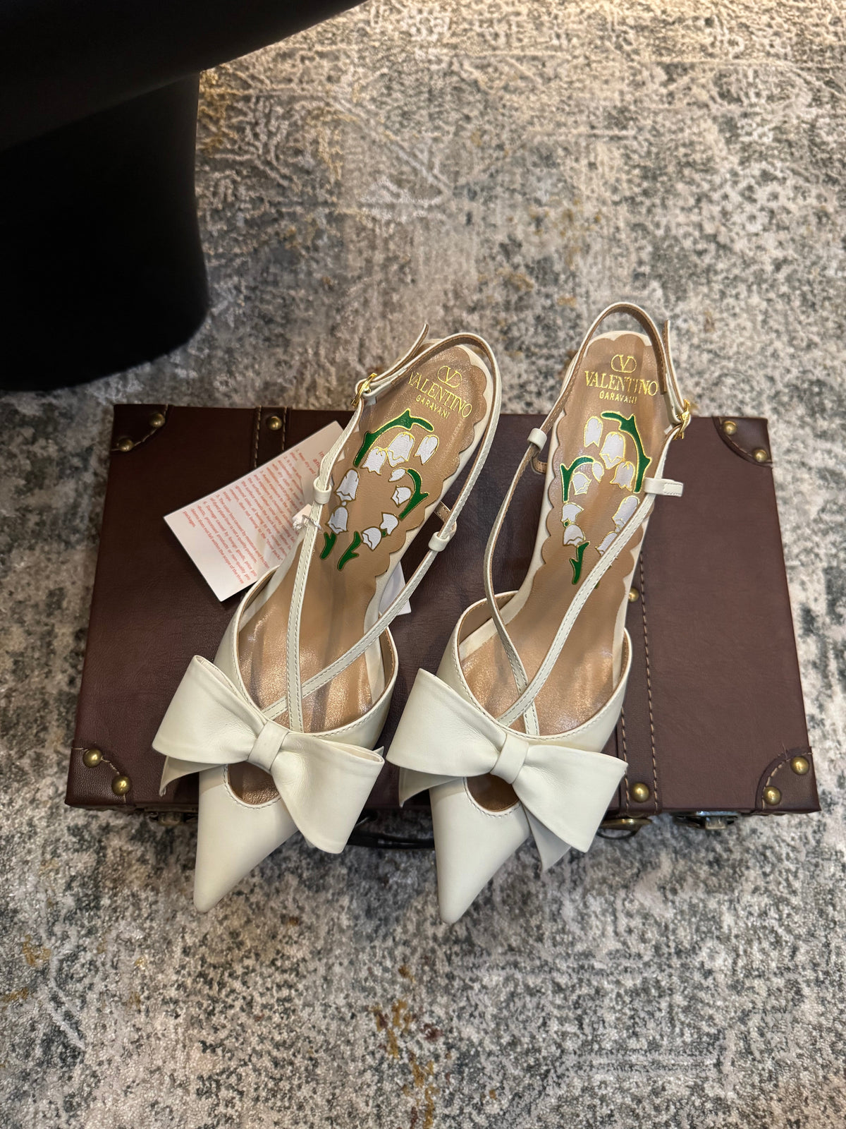 VLTN HIGH HEEL 25S 80 MM IN WHITE CALFSKIN WITH BOW