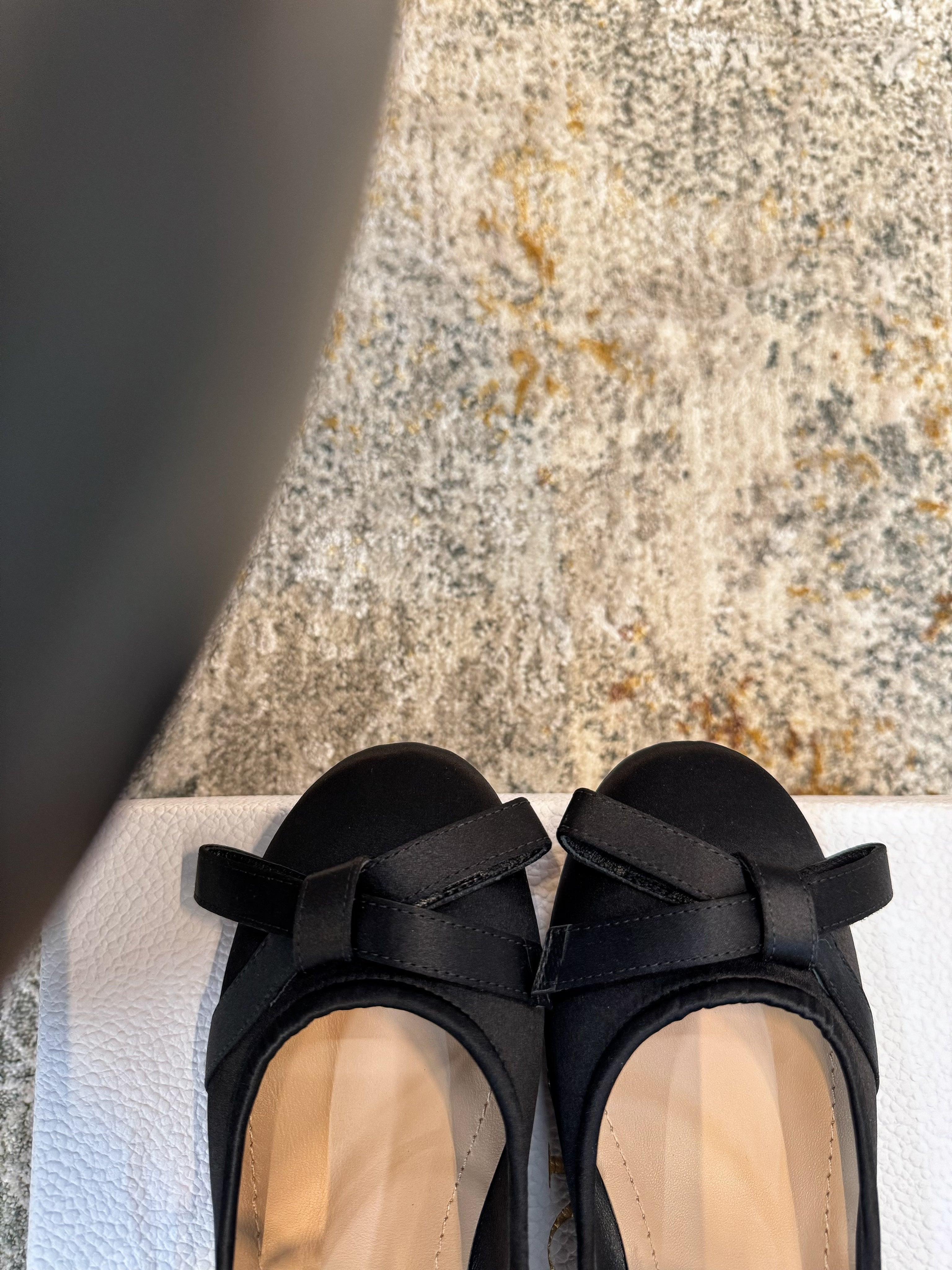 DIOR 25S LOVELY‑D BALLET FLAT 45MM IN BLACK SATIN