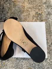 DIOR 25S LOVELY‑D BALLET FLAT 45MM IN BLACK SATIN
