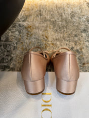 DIOR 25S LOVELY‑D BALLET FLAT 45MM IN NUDE SATIN