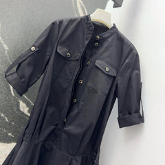 Loewe 25 Shirt Dress Black Cotton