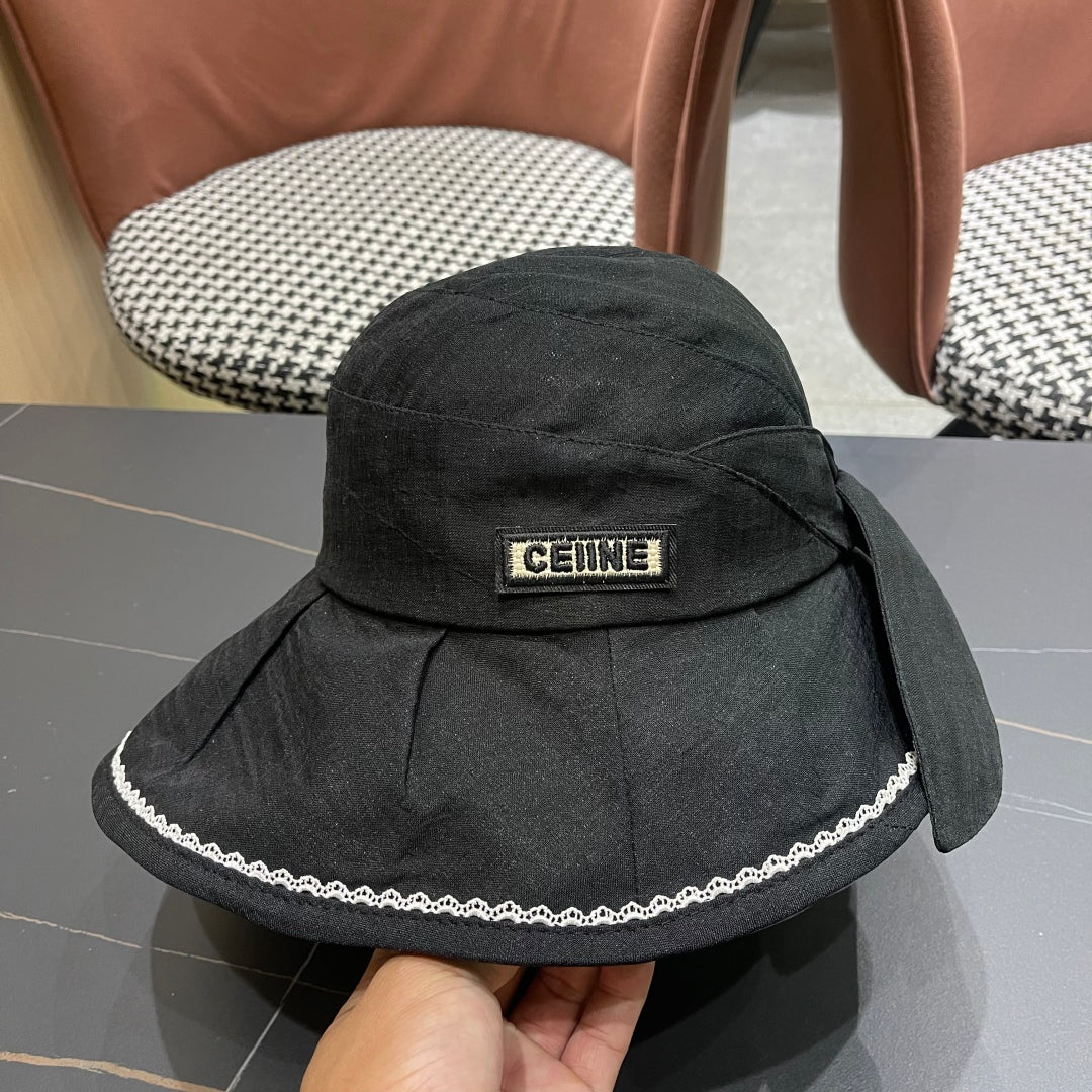 BUCKET HAT MODEL 650274 IN BLACK TEXTURED FABRIC