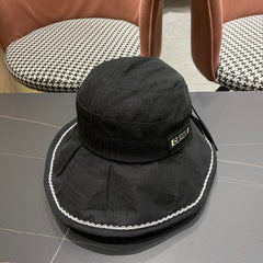 BUCKET HAT MODEL 650274 IN BLACK TEXTURED FABRIC