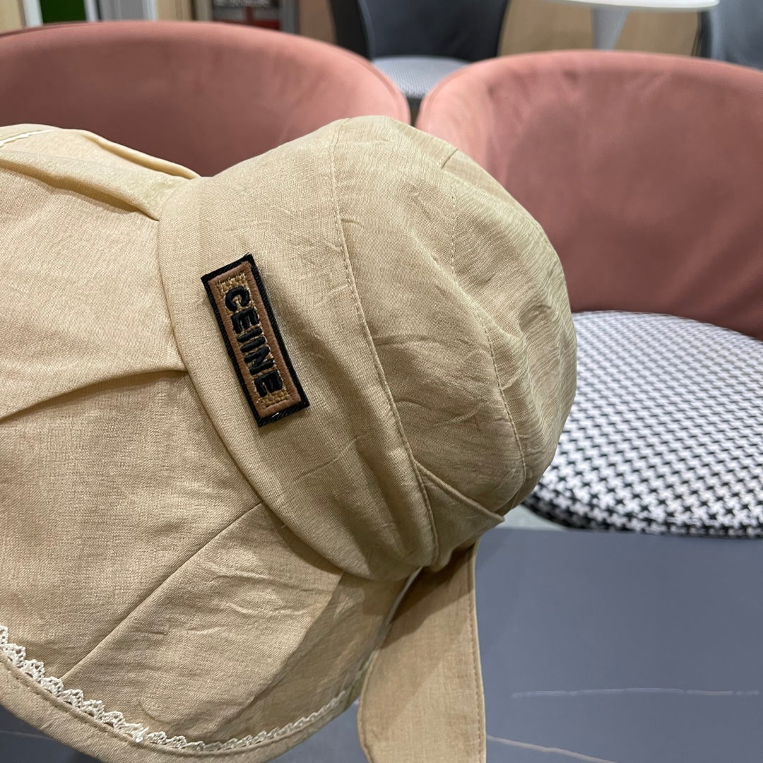 BUCKET HAT MODEL 650275 IN DARK BEIGE TEXTURED FABRIC