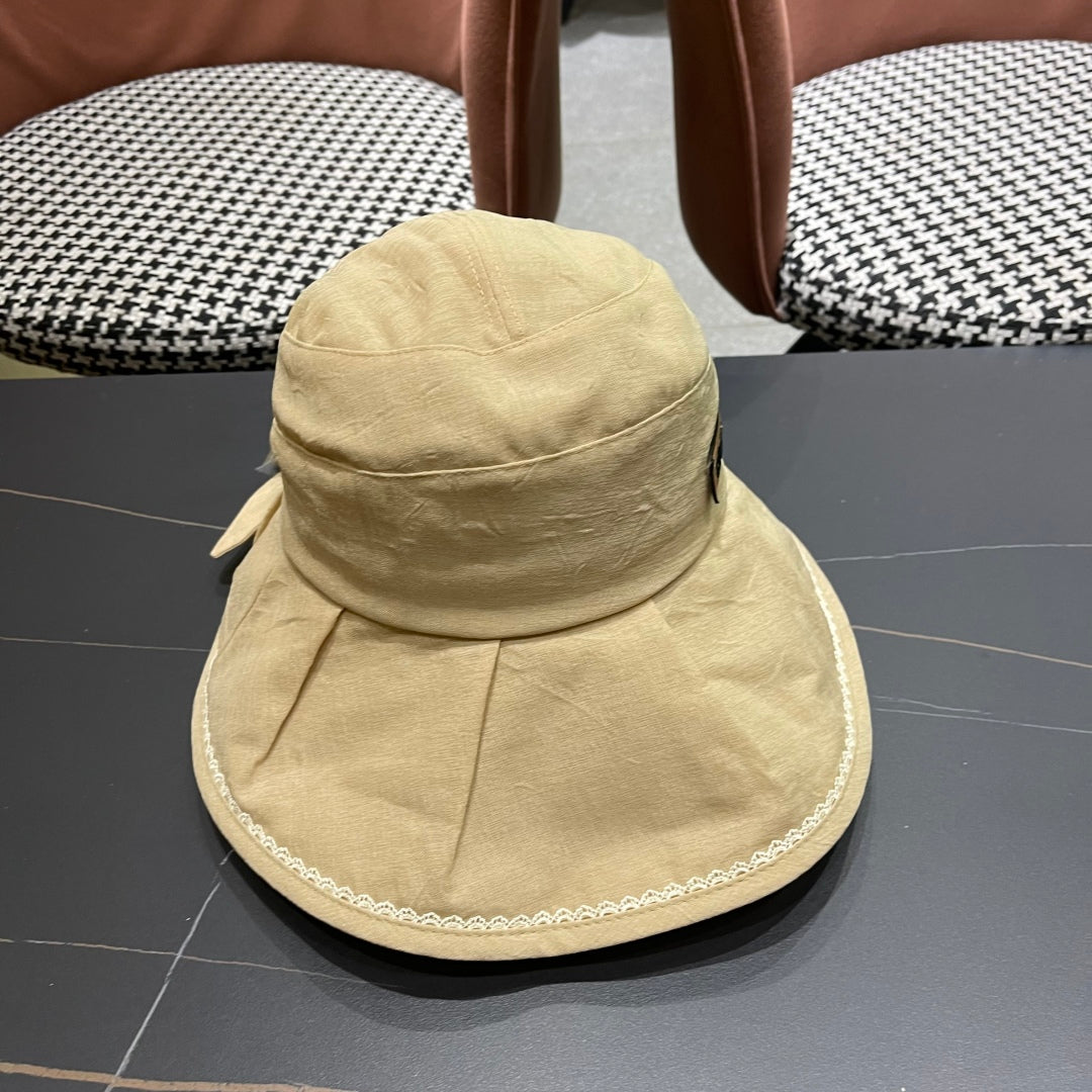 BUCKET HAT MODEL 650275 IN DARK BEIGE TEXTURED FABRIC