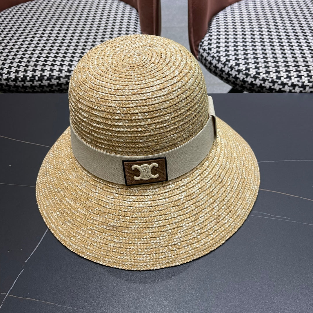 BUKET HAT MODEL 653603 IN NATURAL RAFFIA STRAW