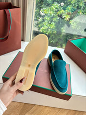 LP LOAFERS 25S IN OCEAN BLUE CASHMERE