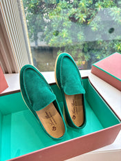 LP LOAFERS 25S IN TEAL GREEN CASHMERE