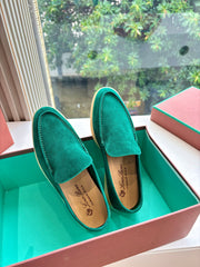 LP LOAFERS 25S IN TEAL GREEN CASHMERE