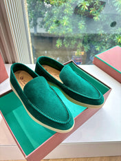 LP LOAFERS 25S IN TEAL GREEN CASHMERE