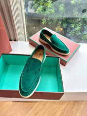 LP LOAFERS 25S IN TEAL GREEN CASHMERE