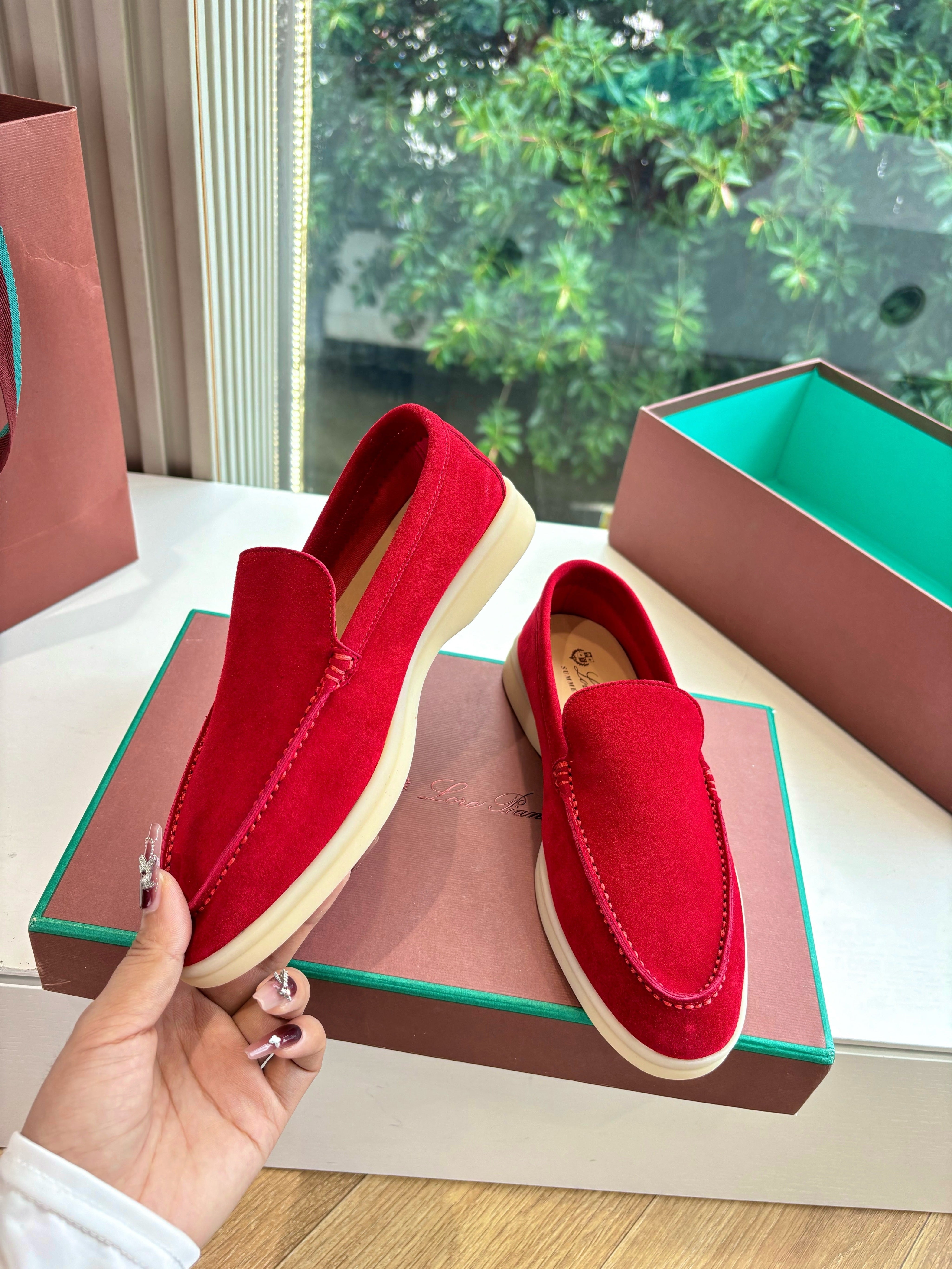 LP LOAFERS 25S IN DARK RED CASHMERE