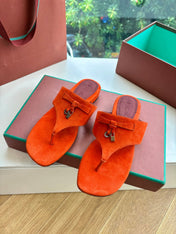 LP THONG SANDALS 25S IN ORANGE SUEDE