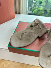 LP THONG SANDALS 25S IN STONE BROWN SUEDE