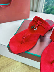 LP THONG SANDALS 25S IN RED SUEDE