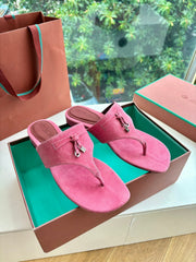 LP THONG SANDALS 25S IN PINK SUEDE