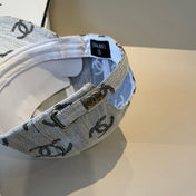 CHANEL 26S PATTERNED DENIM BASEBALL CAP 337794