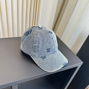 CHANEL 26S MONOGRAM CC DENIM BASEBALL CAP 337807
