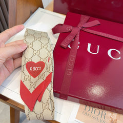 GUCCI 25S RIBBON SCARF 100 IN SILK 591437