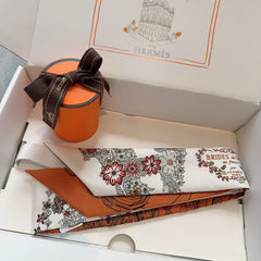 HERMES 25S SILK NECKERCHIEF 86 IN SILK 714381