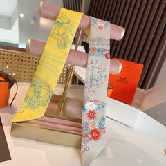 HERMES 25S SILK NECKERCHIEF 86 IN SILK 714382