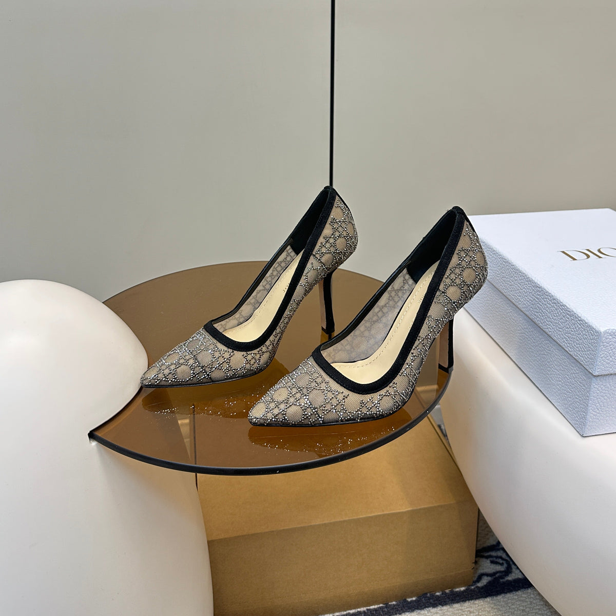 HIGH HEELS PUMP IN BLACK LAMB SUEDE 10 CM