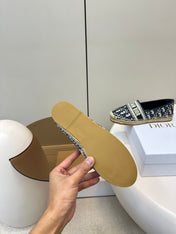 CD GRANVILLE ESPADRILLE BLUE OBLIQUE EMBROIDERED COTTON 01