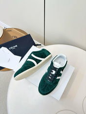 CELINE 25S JOGGER LOW LACE UP SNEAKER WITH TRIOMPHE IN DEEP TEAL SUEDE