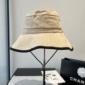 BUCKET HAT MODEL 651982 IN BEIGE SLUB FABRIC