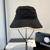 BUCKET HAT MODEL 651983 IN BLACK SLUB FABRIC