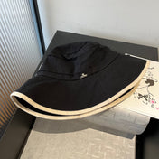 BUCKET HAT MODEL 651983 IN BLACK SLUB FABRIC