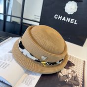 CHANEL 26S BOATER STRAW HAT 338053
