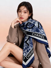 CHANEL 25S SCARF 135 CM IN CASHMERE AND SILK 943320
