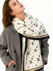 CHANEL 25S SCARF 140 CM IN CASHMERE AND SILK 943339