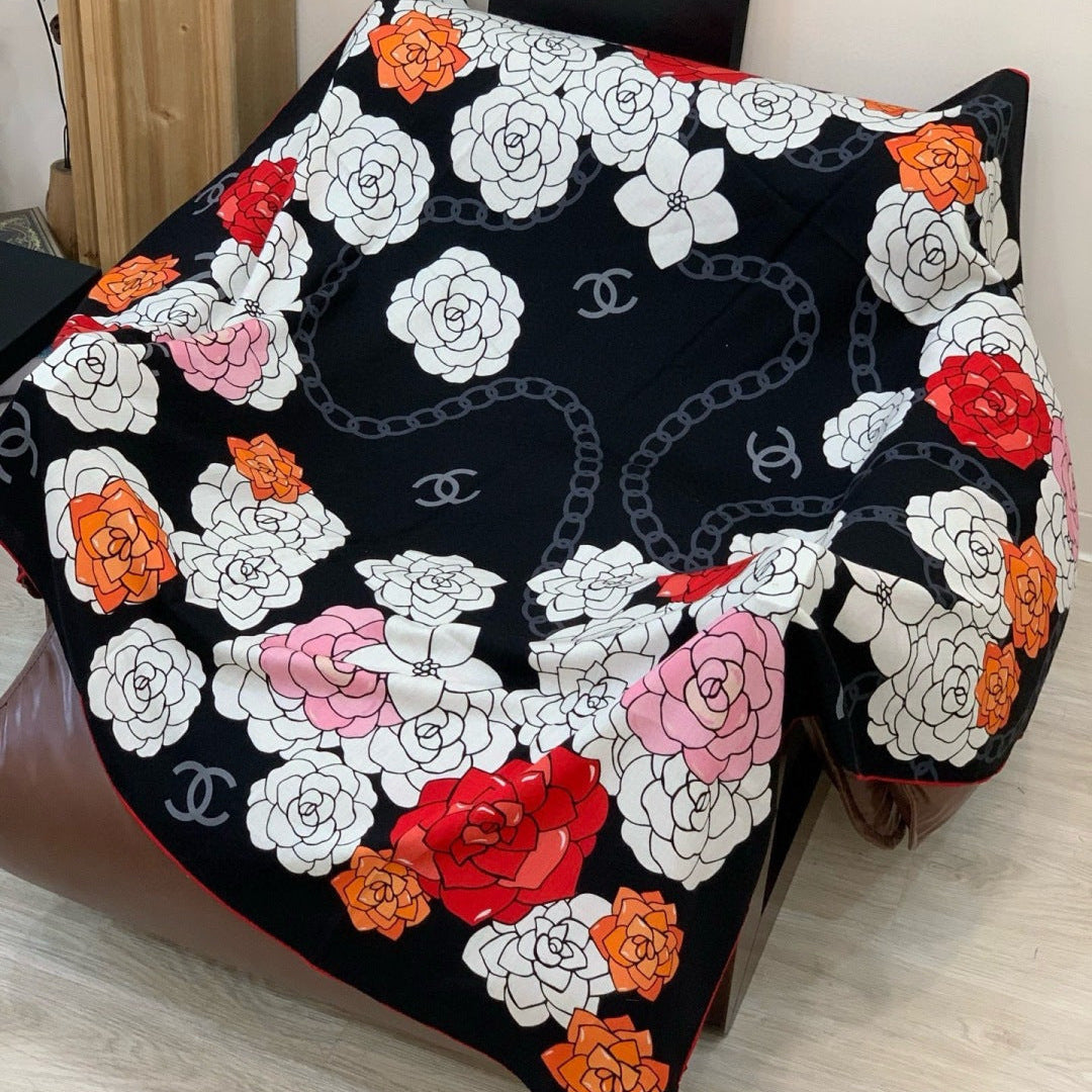 CHANEL 25S SCARF 140 CM IN CASHMERE SILK 943622