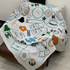 CHANEL 25S SCARF 135 CM IN CASHMERE SILK 943655